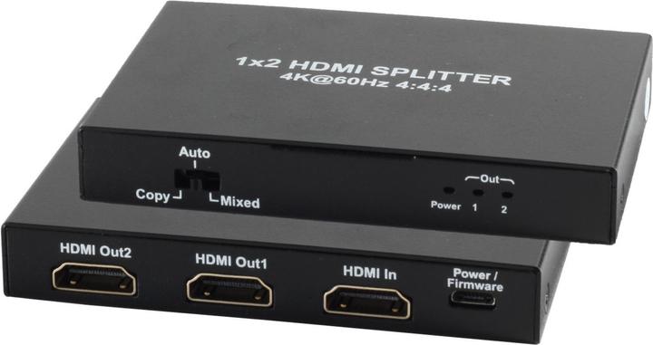 Actual product image Shiverpeaks SHVP SP05-10001 HDMI splitter 4K/2K 60 Hz HDR 2.50cm (1") 2out