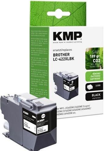 Immagine prodotto KMP Cartuccia Brother MFC-J5340DW LC422XLBK nero 3000S. 66ml rigenerata (FC)