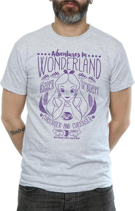 Actual product image Disney Mens Alice In Wonderland Adventures In Wonderland T-Shirt (S)