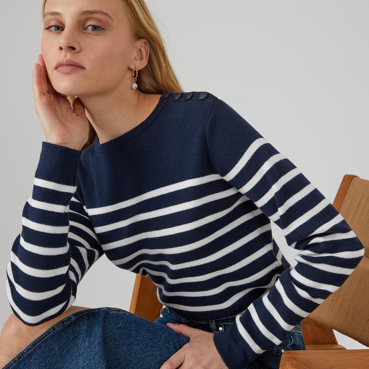 Actual product image La Redoute Collections Organic cotton sailor jumper (XL)