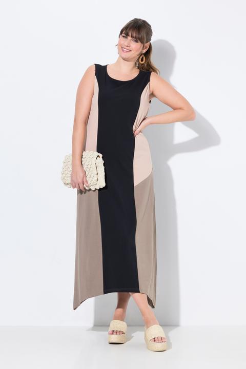 Produktbild Ulla Popken Midikleid, Jersey, Colorblocking, A-Linie, ärmellos (46, 48)