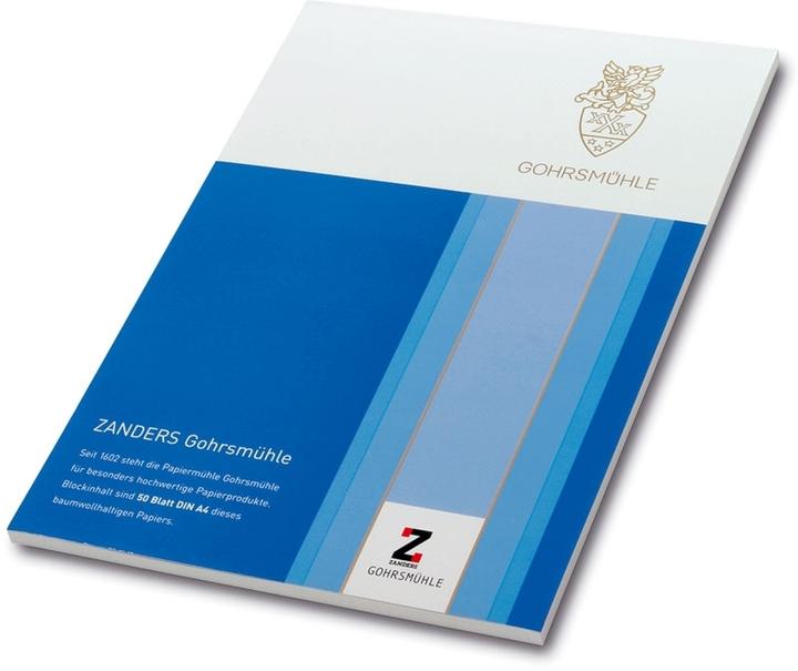 Actual product image Gohrsmühle GOHRSMšHLE Bank letter pad, DIN A4, 100 gsm, bright white (A4, Plain, No binding)