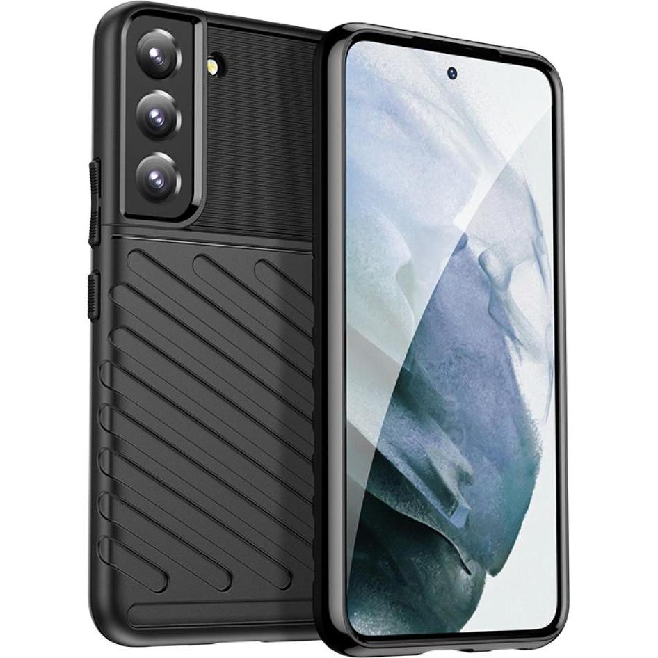 Screenguard Samsung Galaxy S22+ SpaceCase Impact-Resistant Hülle (Samsung Galaxy S22+), Smartphone Hülle, Schwarz