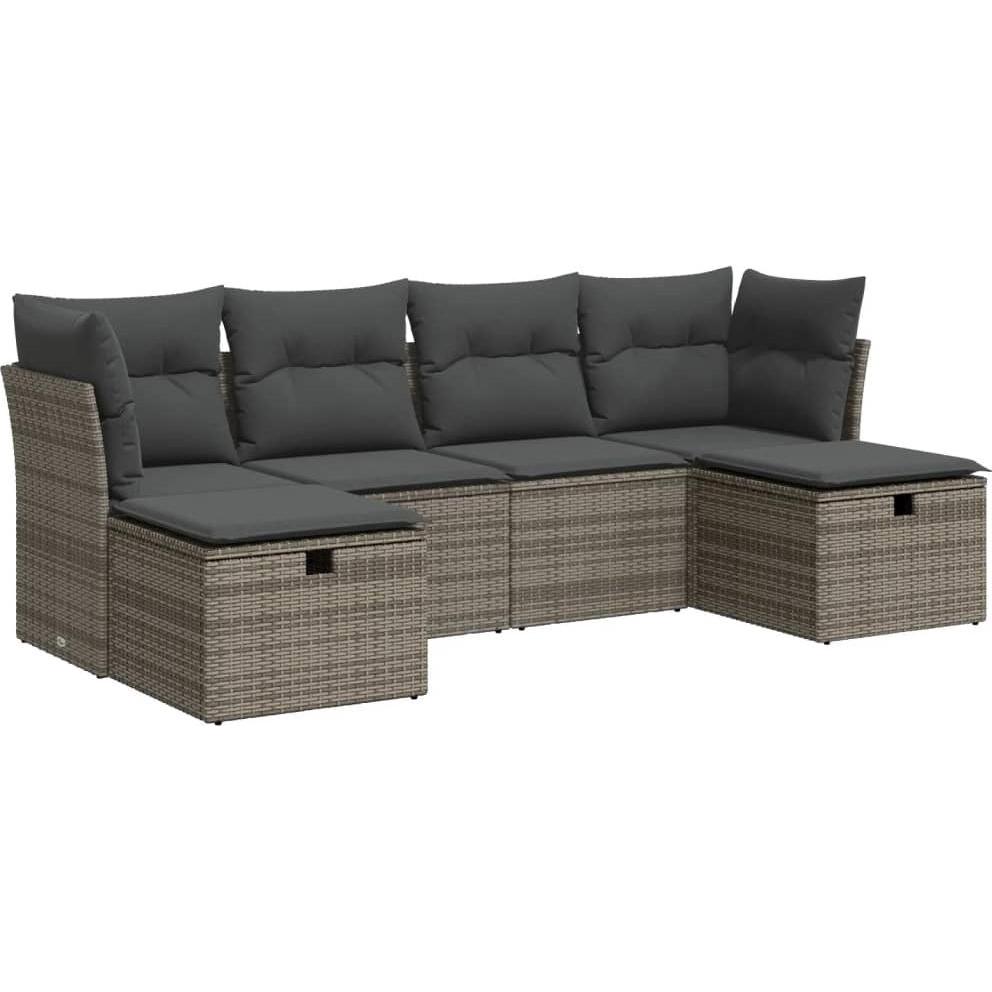 VidaXL, Gartenlounge, 10-tlg. Garten-Lounge-Set mit Kissen