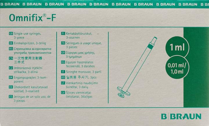 Actual product image B.Braun OMNIFIX tuberculin syringe 1ml 100