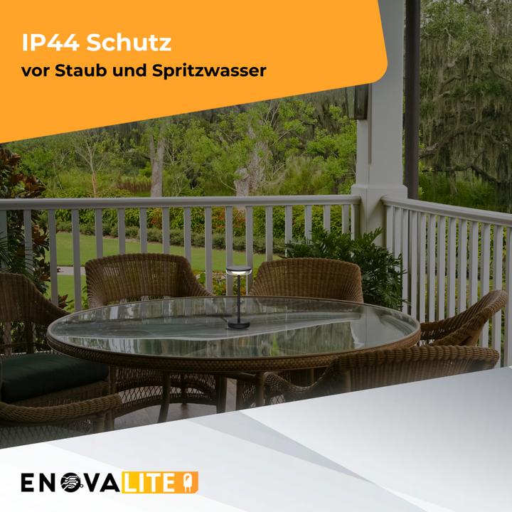 Produktbild Enovalite LED-Akku-Tischleuchte, Solar- u. Netzbetrieb, dimmbar, 2700K (160 lm)