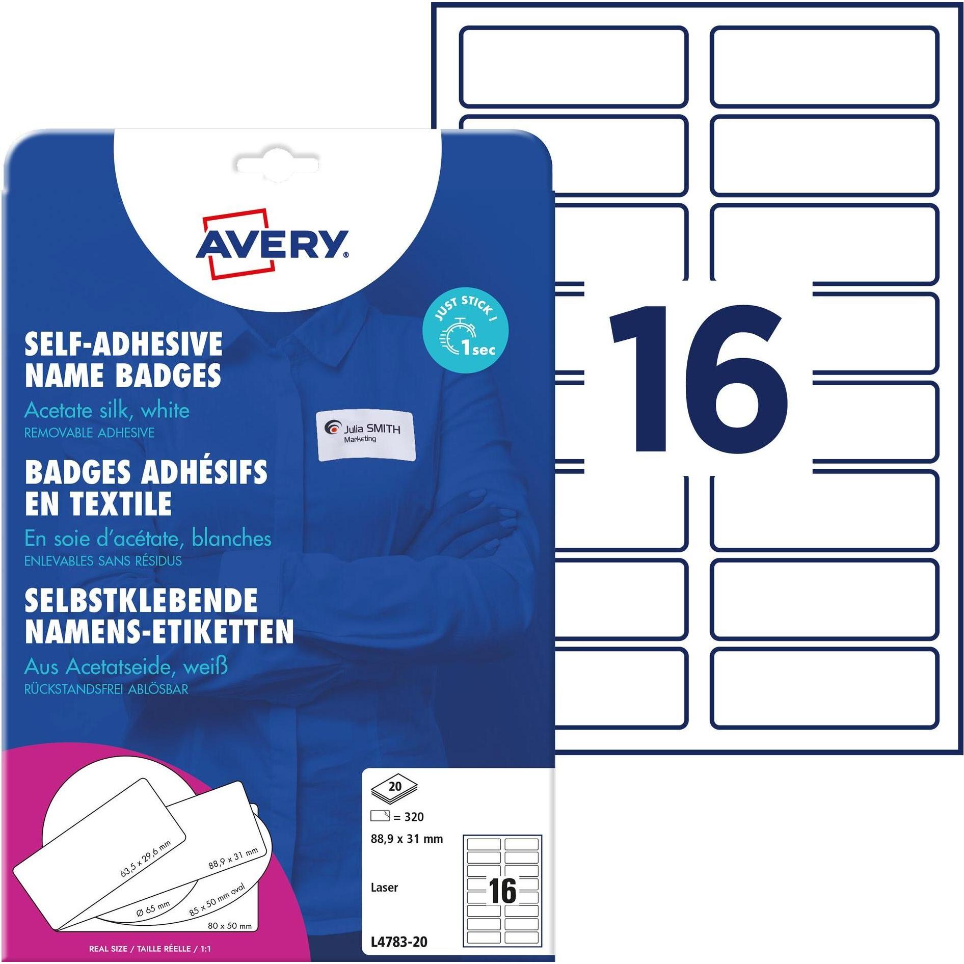 Avery, Etiketten, Namensetiketten