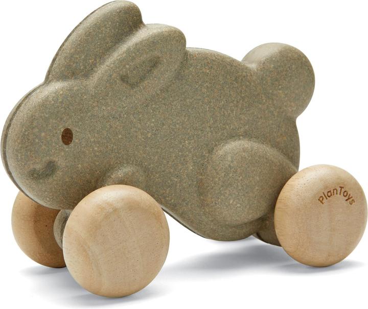 Immagine prodotto Plantoys houten konijn op wielen grijs