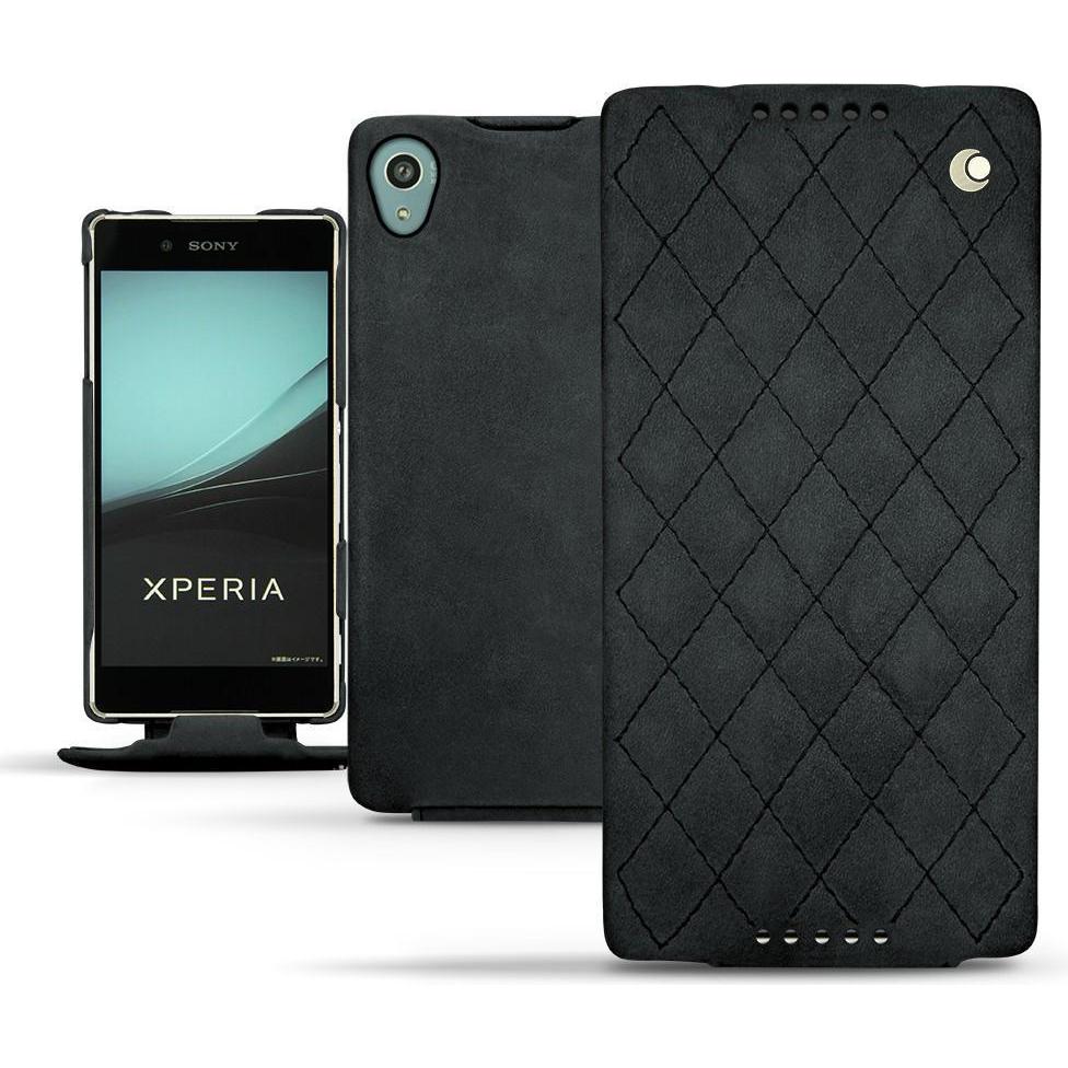Noreve Lederschutzhülle vertikal (Sony Xperia Z4/ Z3+), Smartphone Hülle, Grau