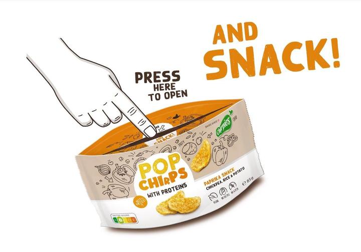 Immagine prodotto Chirpies Pop Chirps PAPRIKA Scatola di snack ai ceci (85 g)