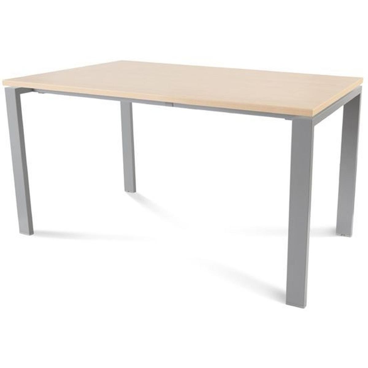 Rocada, Schreibtisch, Schreibtisch Total BxTxH 140x80x73cm Gestell grau Platte Melamin buche (140 x 80 x 73 cm)