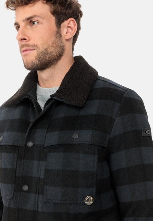 Image du produit Camel Active Veste de transition à carreaux avec col en peluche amovible (56)