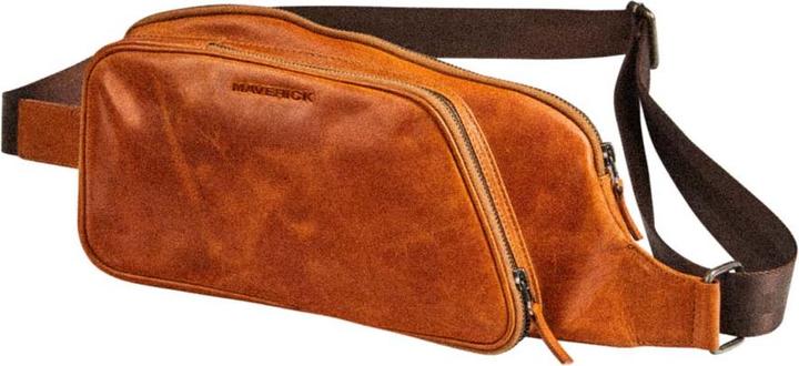 Maverick Nuovo Uomo Borsa a tracolla in pelle, cognac