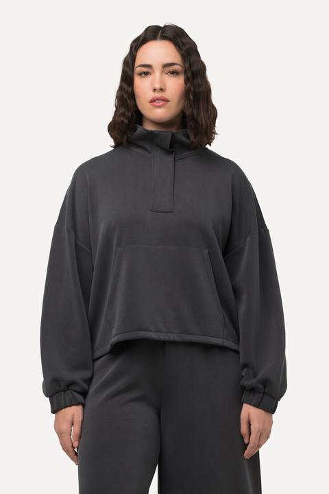Immagine prodotto Ulla Popken Felpa dal taglio oversize con collo alto e maniche lunghe (50, 52)