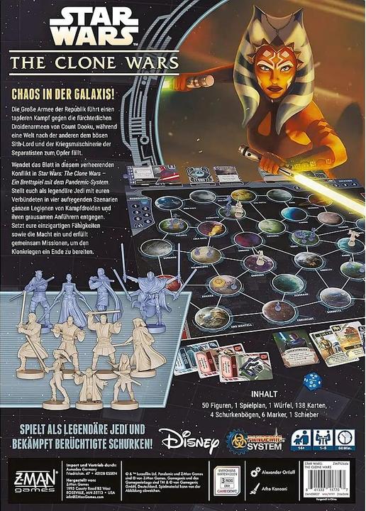 Productafbeelding Z-Man Games ZMND0027 - Star Wars: The Clone Wars, bordspel, voor 1-5 spelers, vanaf 14 jaar (DE editie) (Duits, 1 - 5 Spelers)