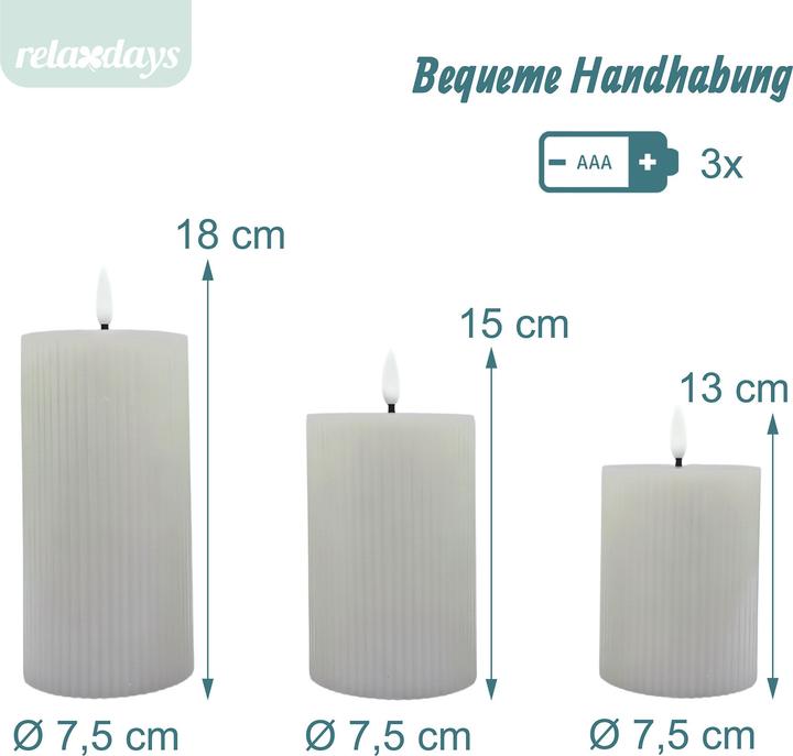 Produktbild Relaxdays 3x LED-Kerzen (3x)