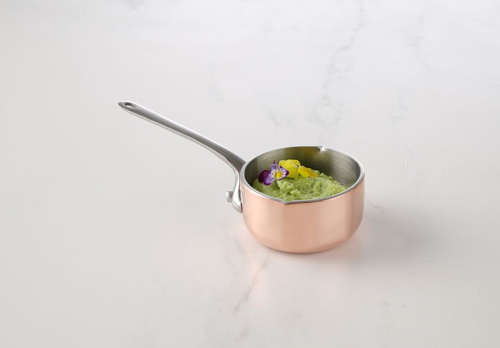 Immagine prodotto Gastro Hero Casseruola in miniatura con beccuccio (5 cm, Casseruola con manico, Alluminio, Acciaio inossidabile, Rame)