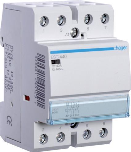 Image du produit Hager Contacteur d'installation 40A ESC440 4NO 230V