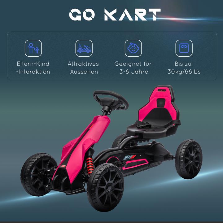 Actual product image Homcom Go-Kart Kunststoff, Metall Rosa