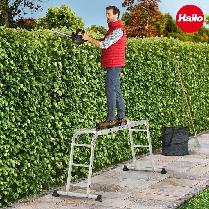 Actual product image Hailo M60, aluminium universal ladder, 4x3 rungs (Multi-purpose ladder, 332 cm)