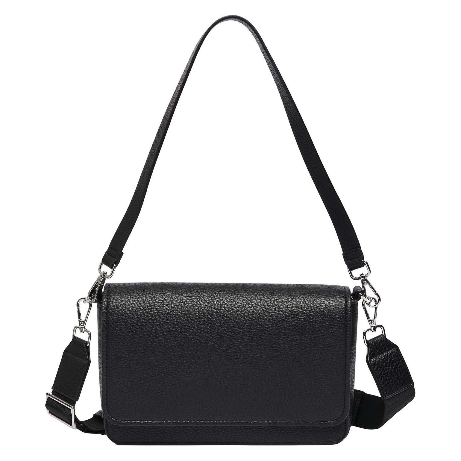S.Oliver, Damen, Handtasche, Tasche Hobo-Bag In Leder-Optik Mit Magnetknopf Und Längenverstellbarem Gurt, Schwarz