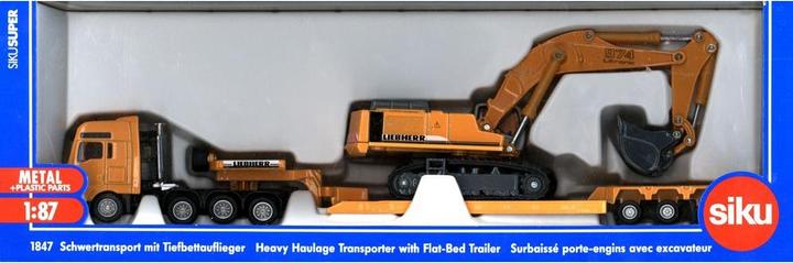 Produktbild Siku Schwertransporter mit Tiefbettauflieger