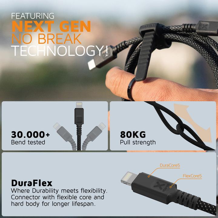 Actual product image Xtorm USB-C -> Lightning 3.0m Next Gen Cable (3 m, 60 W)