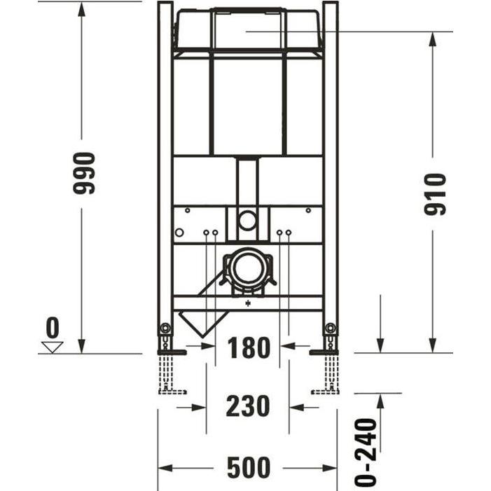 Thumbnail - Duravit, Spülkasten, Wand-WC-Element DURASYSTEM 500x990mm, Basic, Trockenbau