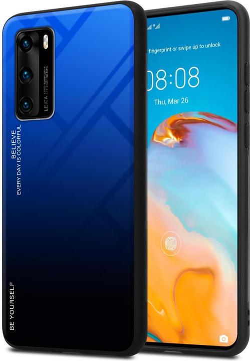 Produktbild Cadorabo TPU 2 Farben Glas Cover (Huawei P40)