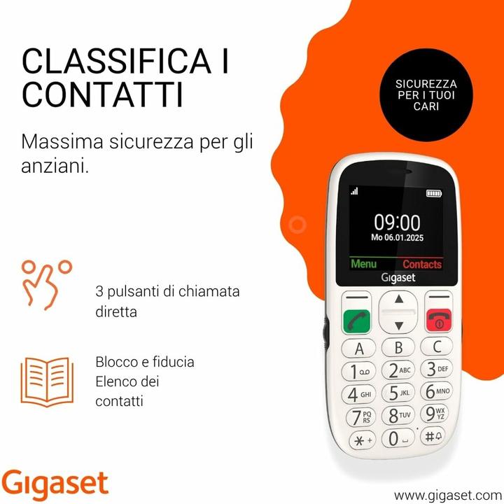 Actual product image Gigaset GL395 white (2.20", 0.30 Mpx, 2G)