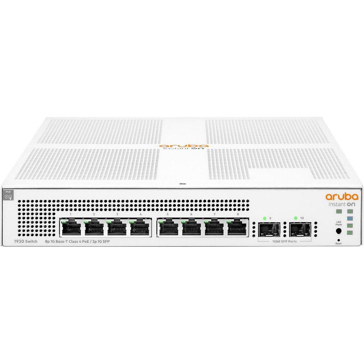 HPE Hewlett-Packard ARUBA ION 1930 8G 2SFP 12, Netzwerk Switch, Weiss