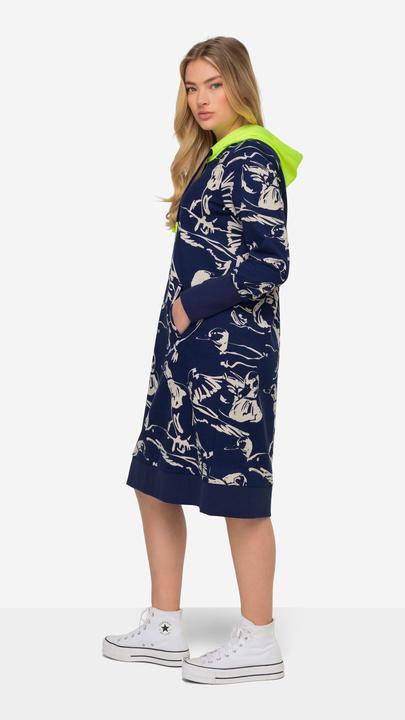 Produktbild Laurasøn Sweatkleid, allover Print, Langarm (XL)