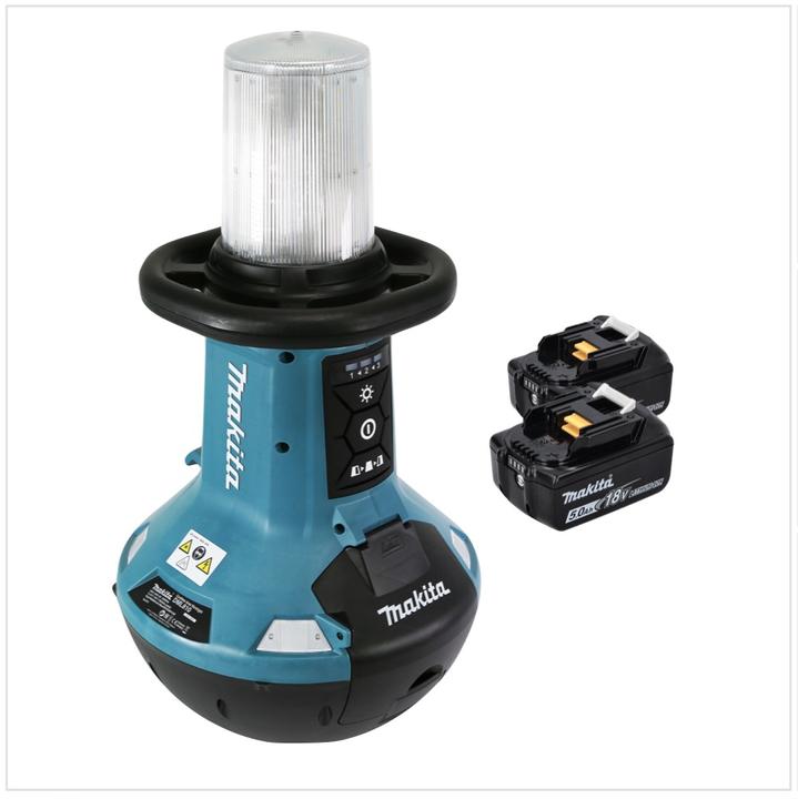 Produktbild Makita DML 810 T Akku LED Flächenlicht 18 / 36 V ( 2 x 18 V ) 5500 lm IP54 + 2x Akku 5,0 Ah - ohne L (5500 lm)