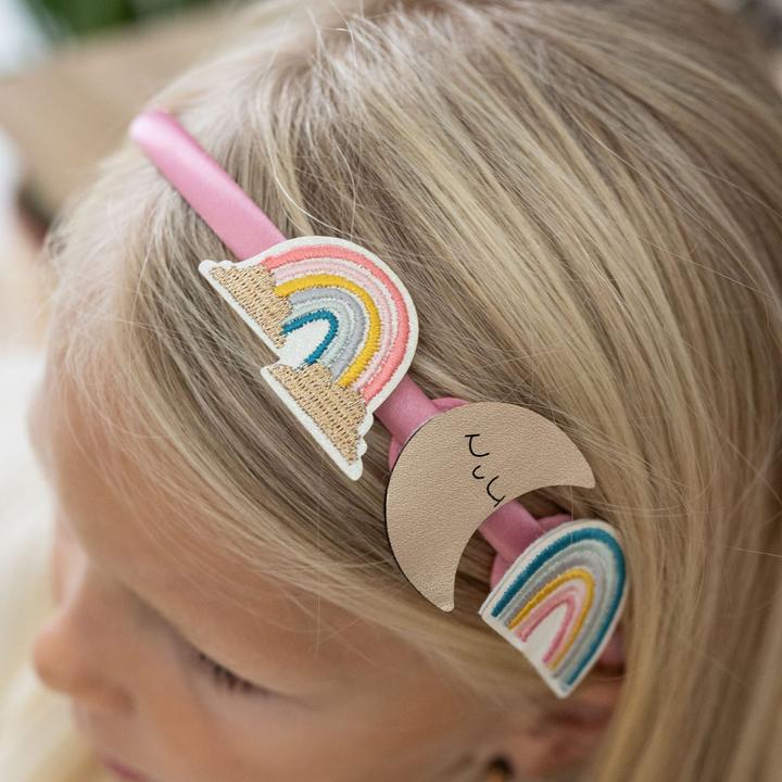 Immagine prodotto Papierdrachen Set di gioielli per capelli - Cerchietto con patch - Arcobaleno