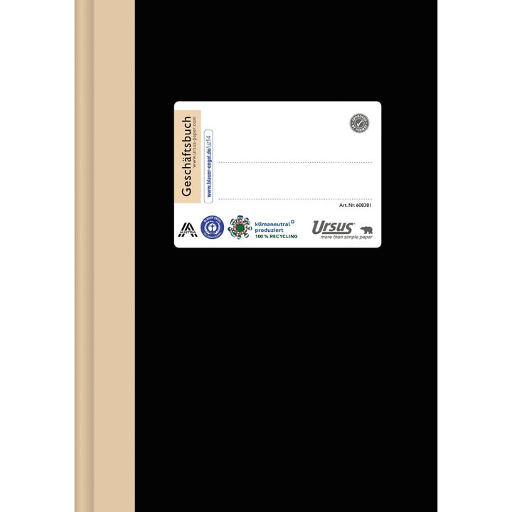 Image du produit Ursus Livre de comptes Format papier : DIN A5 Finition : quadrillé (A5, Quadrillé, Couverture souple)