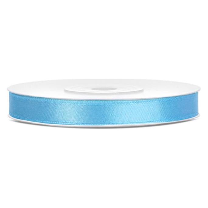 Partydeco, Cadeauverpakking, Satijnlint, Hemelsblauw, 6mm/25m (1 St. / 25 Lm) (1x)