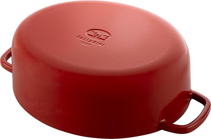 Actual product image Ballarini Cocotte BELLAMONTE 33 cm oval 6.5 litre cast iron roaster red (Casserole + Stewpot, Cast iron, 33 x 16 cm)