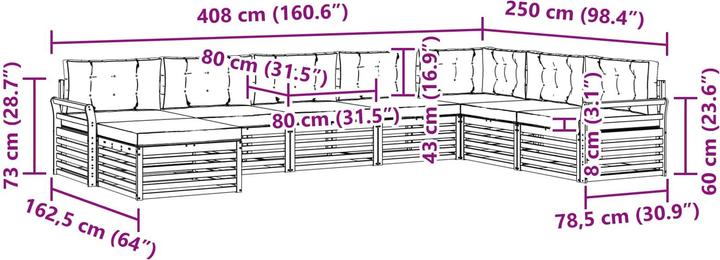 Produktbild vidaXL Outdoor-Sofa