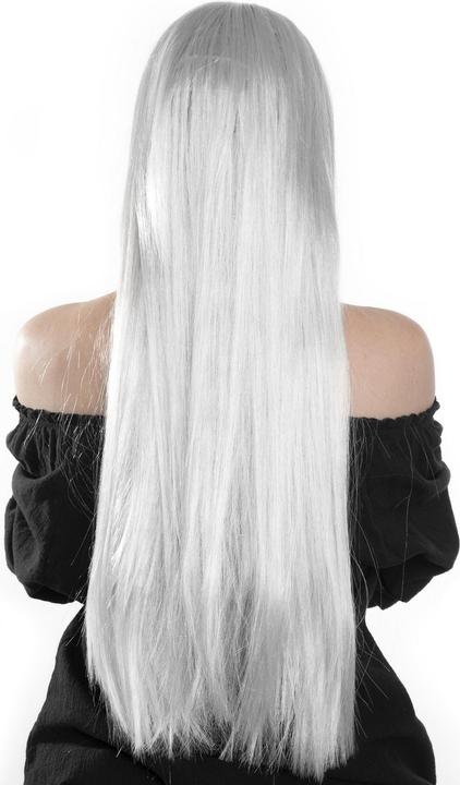 Produktbild Maskworld Extralange Perücke weiss - Kostüm Faschingsperücke