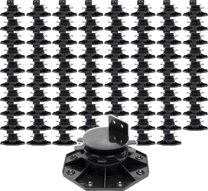 Actual product image XPOtool Corner Support Feet Set of 80 2700kg Capacity Feet Adjustable in Height 33-64mm Terrace (80 x)