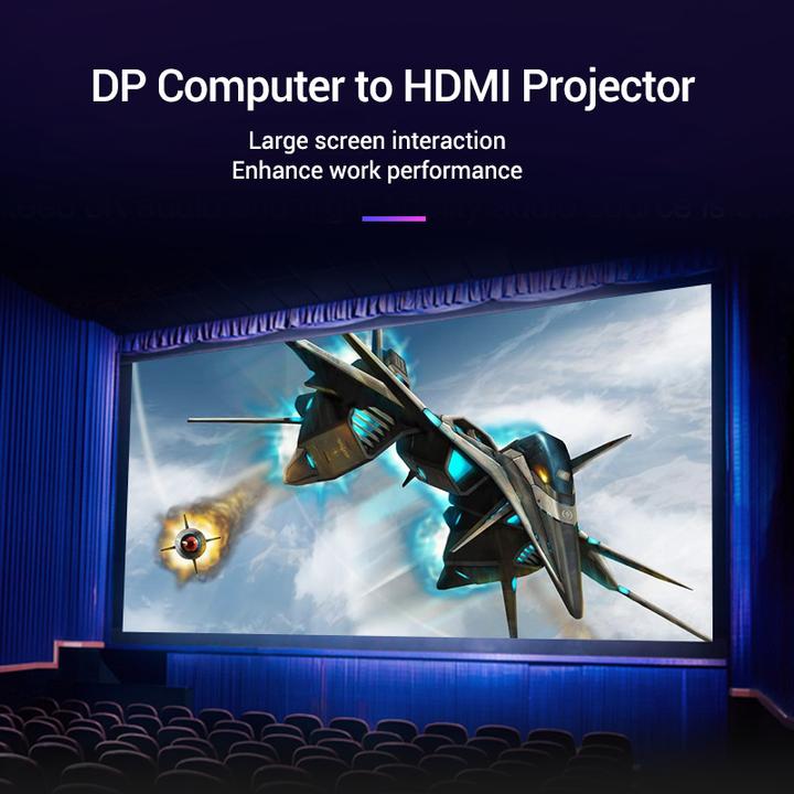 Actual product image Vention Cable DisplayPort do HDMI 3m HADBI Czarny (3 m)