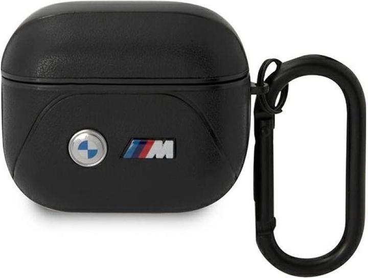 BMW BMA322PVTK AirPods 3 gen cover czarny/black Leather Curved Line (Headphone sleeve)