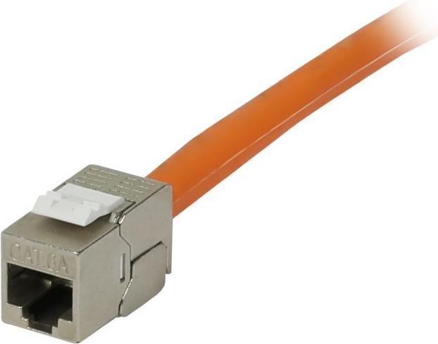 Actual product image Synergy 21 Keystone, module TP socket (RJ45) CAT6A 500MHz Short with cable clamp (Keystone module)