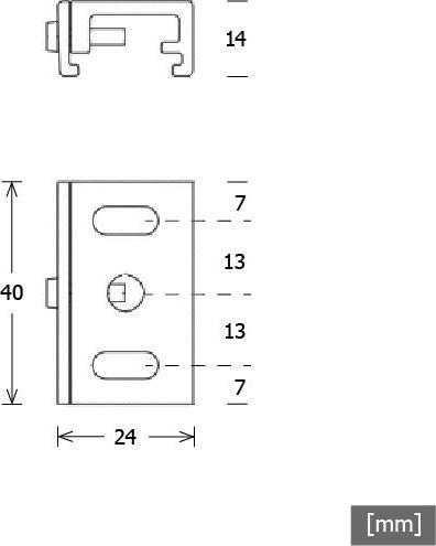 Produktbild LTS ST-A S/S-9000-131 Anbau-Stromschiene Befestigungsklammer weiss 660305