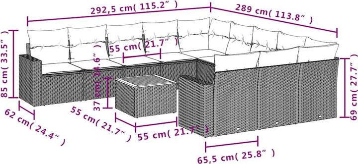 Produktbild vidaXL Garten Sofagarnitur