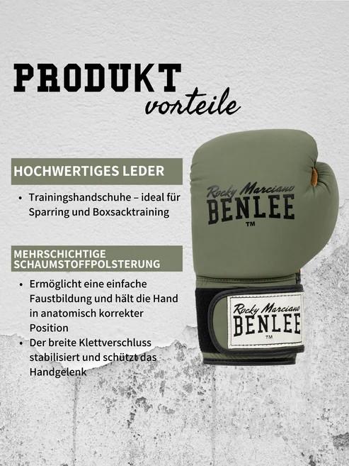 Produktbild Benlee Evans Boxhandschuhe Kaki Leder (18 OZ, One Size)