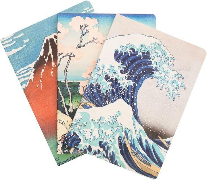 Immagine prodotto Grupo Erik HOKUSAI - La Grande Vague - Confezione da 3 quaderni - formato A5 (A5, Righe, Copertina morbida)