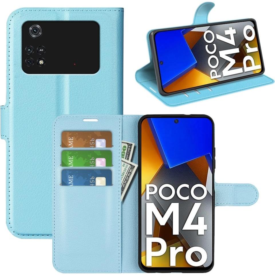 Screenguard Xiaomi Poco M4 Pro 4G Leather Guard Lederhülle (Xiaomi Poco M4 Pro), Smartphone Hülle, Blau