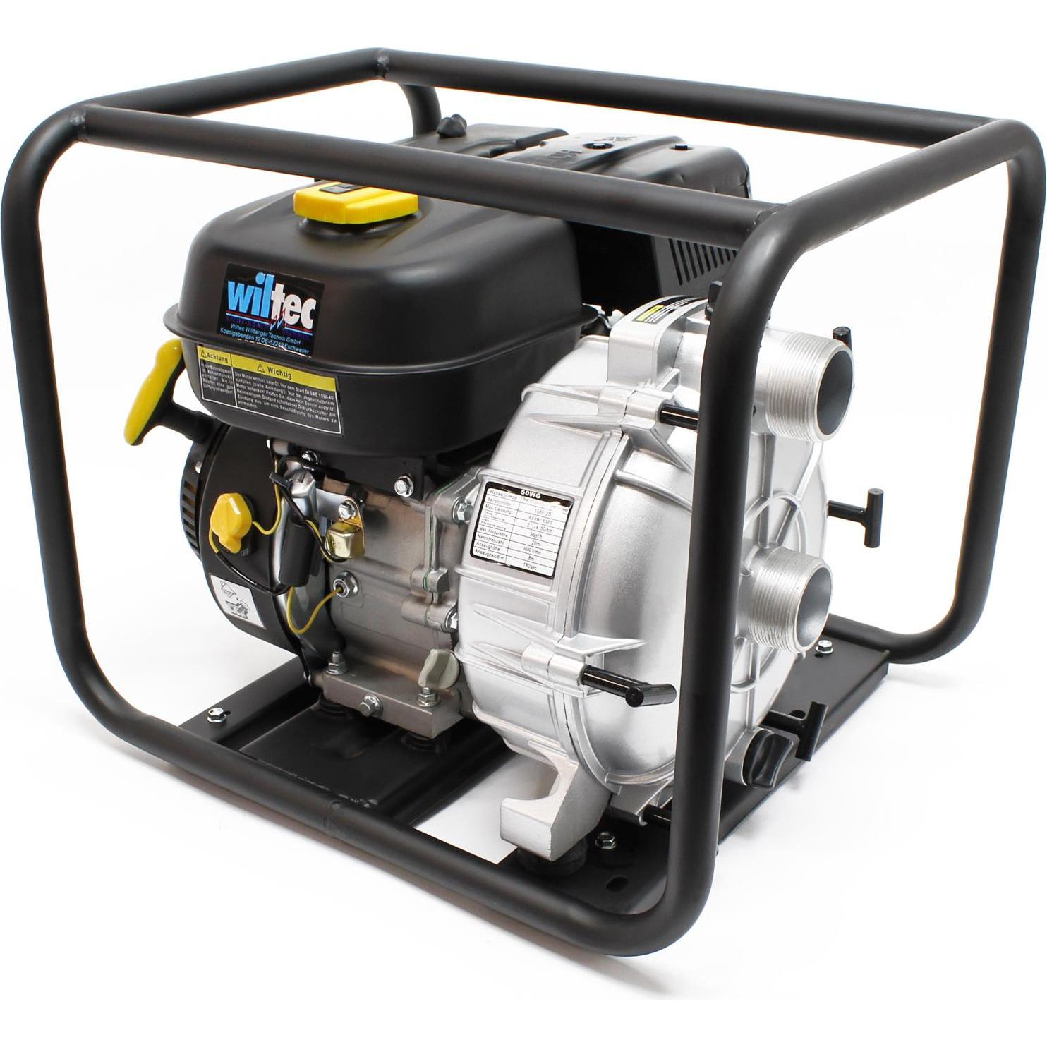 Wiltec, Wasserpumpe, LIFAN Benzin Schmutzwasserpumpe 36m³/h 26m 4.8kW (6.5PS) 50mm (2") Gartenpumpe (Schmutzwasserpumpe)