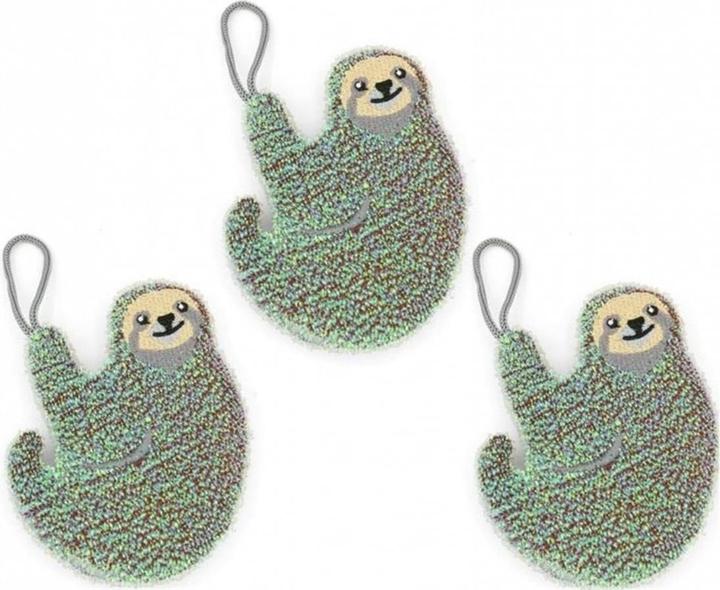 Actual product image Kikkerland Cleaning sponge sloth 3 pieces (3 pcs.)